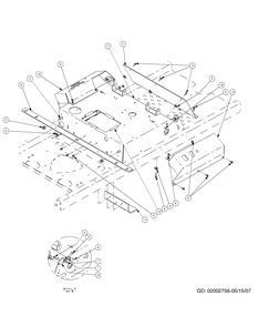 Control Assembly Diagram and Parts List for Z-FORCE44 17AH3AGL-17AH3AGL709-17AH3AGL710 Cub Cadet Lawn Tractor